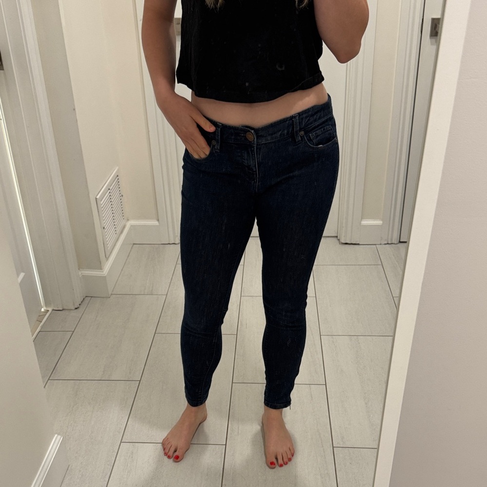 LOFT Women's Deep Blue Skinny Jeans